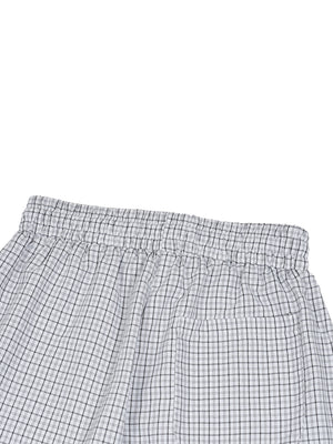 Unisex Plaid Loose Capri Shorts – Relaxed Streetwear Drawstring Shorts