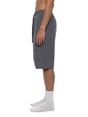 Unisex Plaid Loose Capri Shorts – Relaxed Streetwear Drawstring Shorts