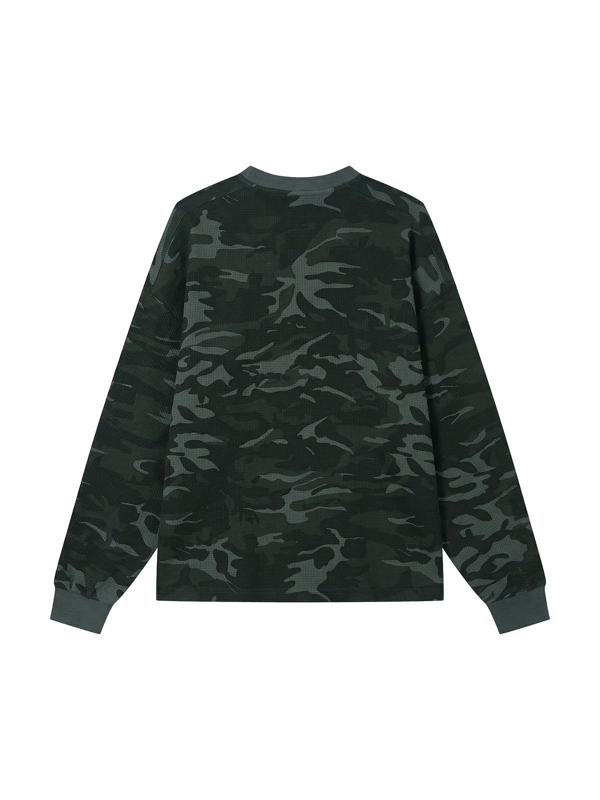 Unisex Waffle Boxy Long Sleeve T-Shirt – Oversized Textured Streetwear Tee