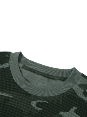 Unisex Waffle Boxy Long Sleeve T-Shirt – Oversized Textured Streetwear Tee