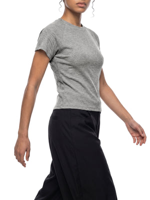 Women's Mineral Wash Crop T-Shirt – Slim Fit Vintage Streetwear Tee