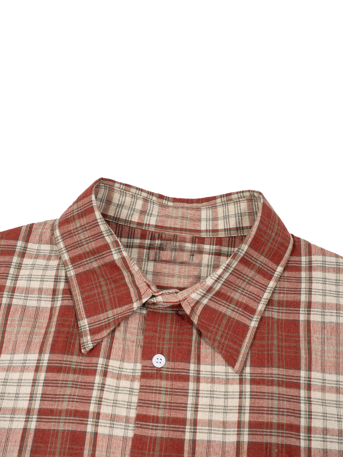 Unisex Plaid Boxy Short Sleeve Shirt – Oversized Casual Button-Up Shirt