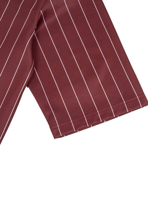 Unisex Pinstripe Collared Soccer Jersey – Oversized Retro Soccer Shirt