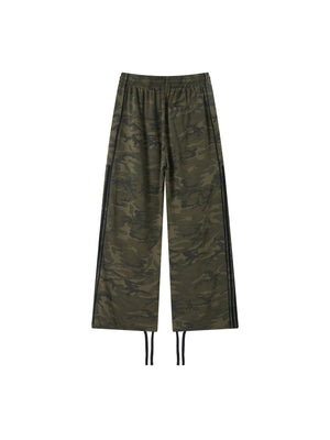 Unisex Camo Wide Leg Sweatpants – Oversized Streetwear Lounge Pants