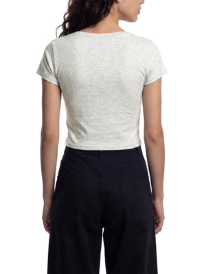Women's Solid Color Slim Crop T-Shirt – Fitted Everyday Essential Crop Top