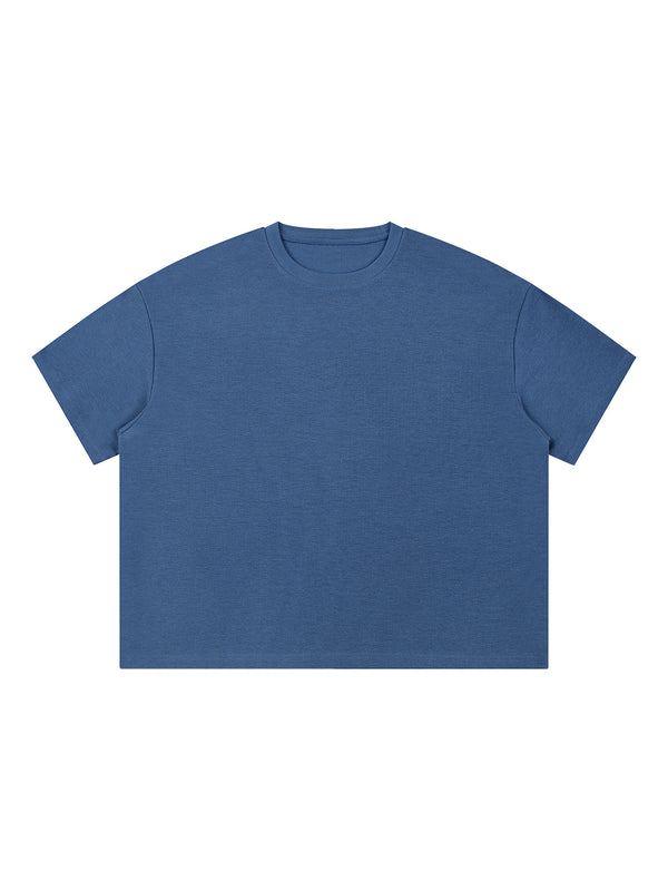 Unisex Waffle Boxy T-Shirt – Oversized Textured Streetwear Tee