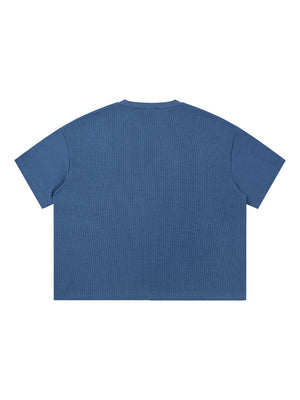 Unisex Waffle Boxy T-Shirt – Oversized Textured Streetwear Tee