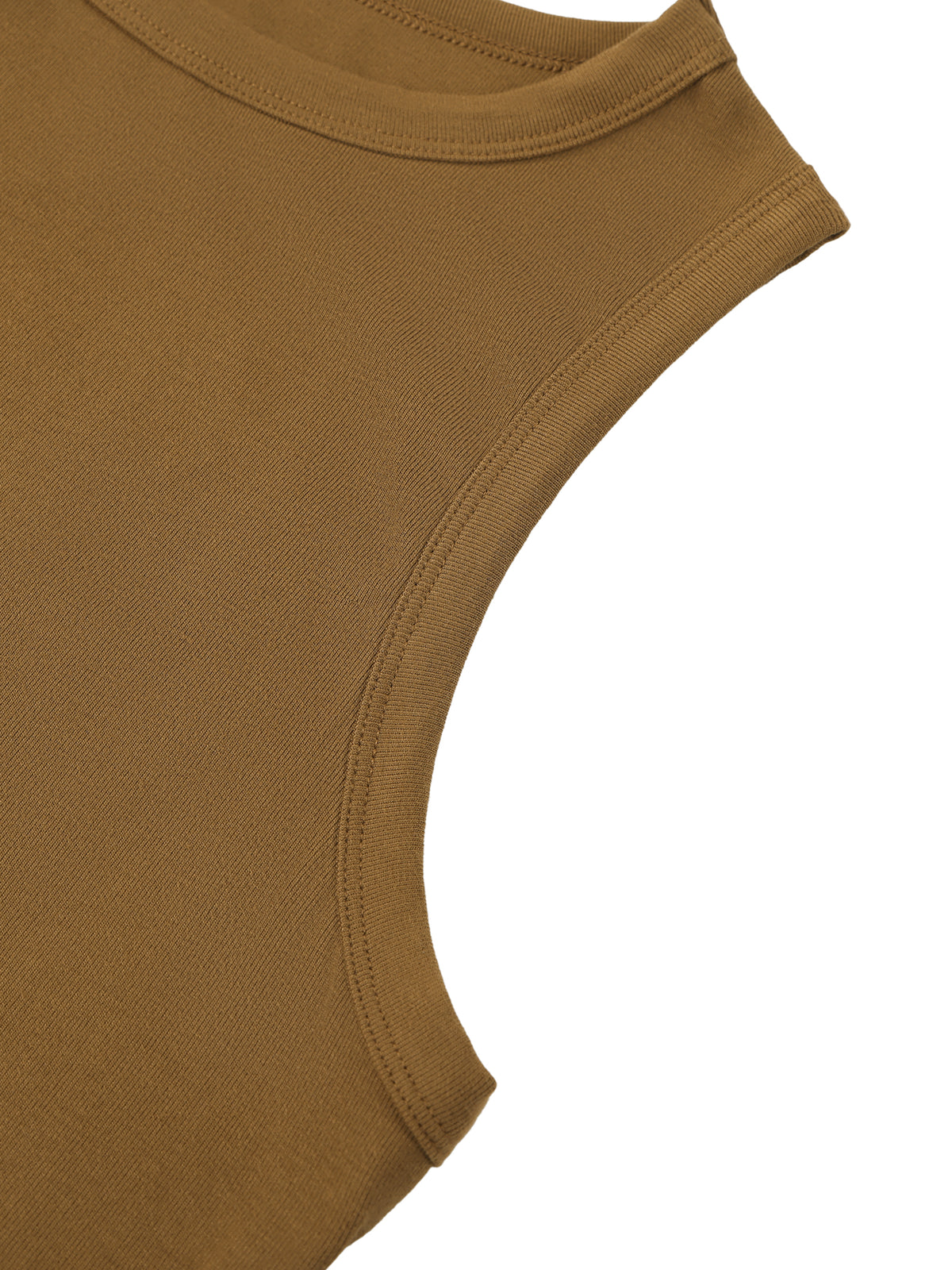 Women's Tight Crew Neck Crop Tank Top – Slim Fit Essential Sleeveless Top