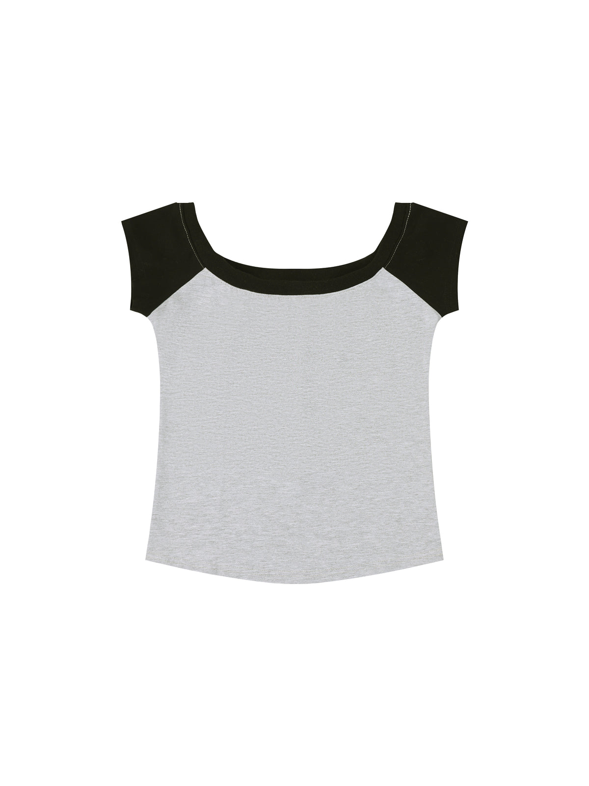 Women's Off-the-Shoulder Crop T-Shirt – Slim Fit Casual Fashion Top