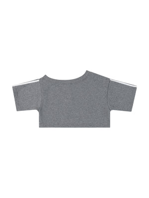Women's Off-the-Shoulder Crop T-Shirt – Slim Fit Casual Fashion Top