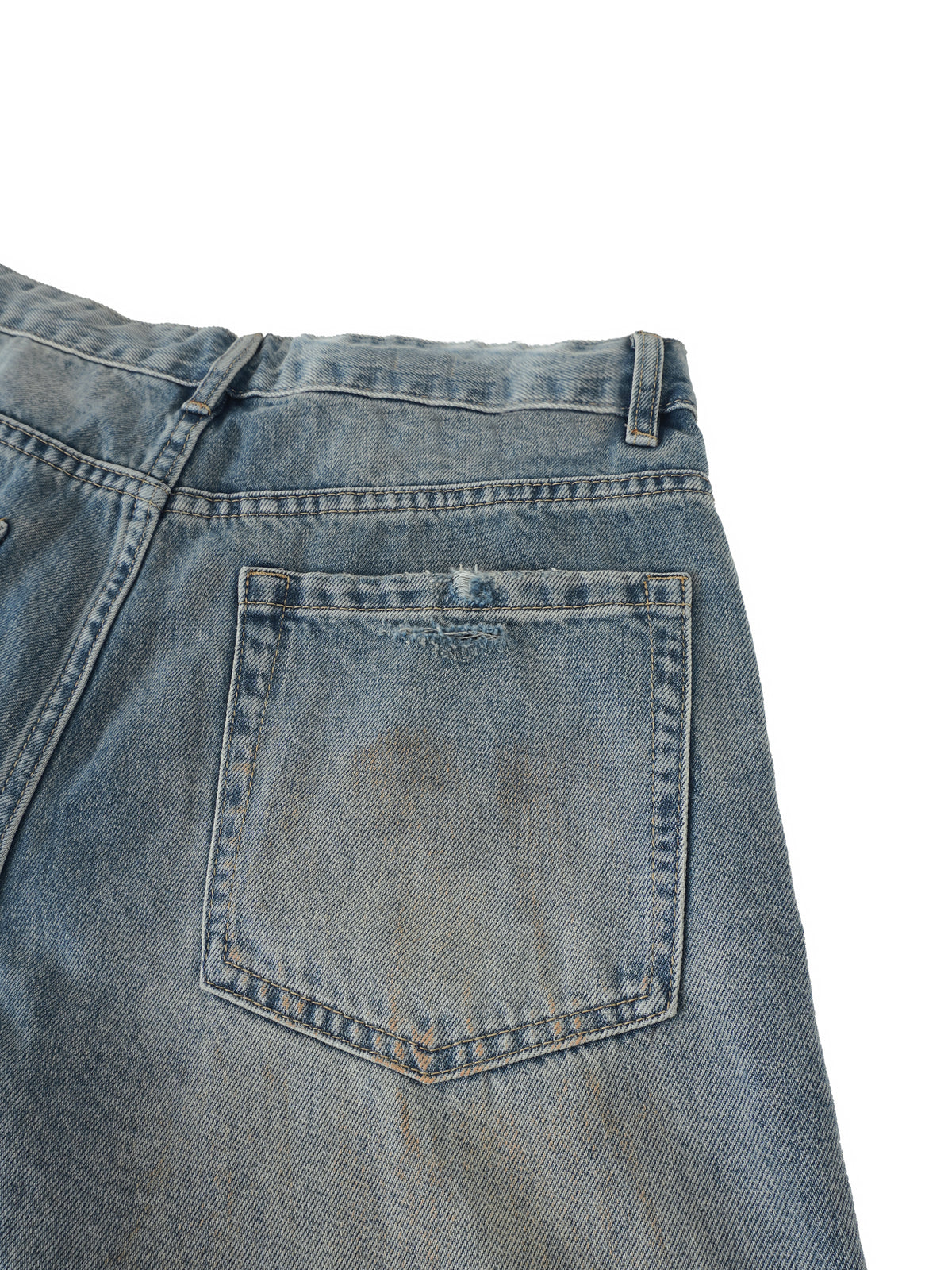 Men's Distressed Barrel Leg Jeans – Relaxed Fit Premium Denim Pants