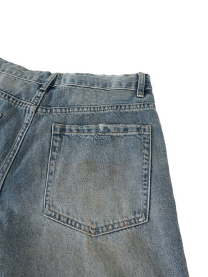 Men's Distressed Barrel Leg Jeans – Relaxed Fit Premium Denim Pants