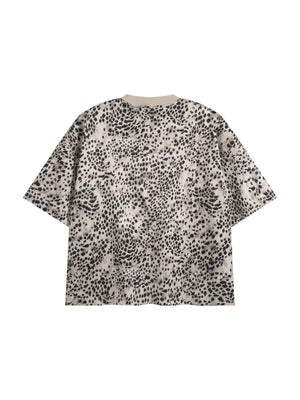 Unisex Leopard Print Boxy T-Shirt – Oversized Premium Streetwear Tee