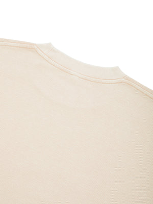 Unisex Vintage Wash Boxy Waffle Raw Edge T-Shirt – Oversized Premium Streetwear Tee