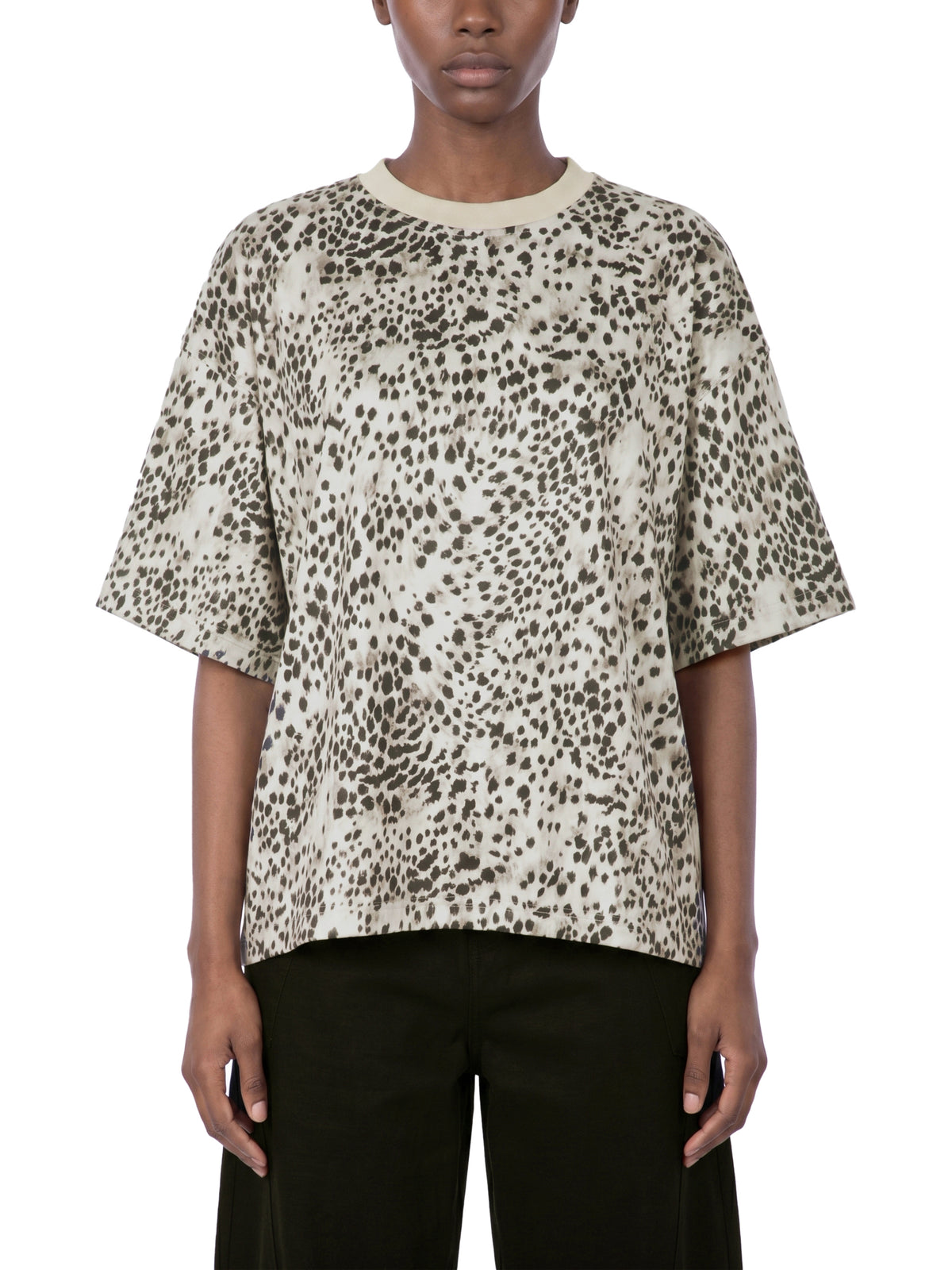 Unisex Leopard Print Boxy T-Shirt – Oversized Premium Streetwear Tee