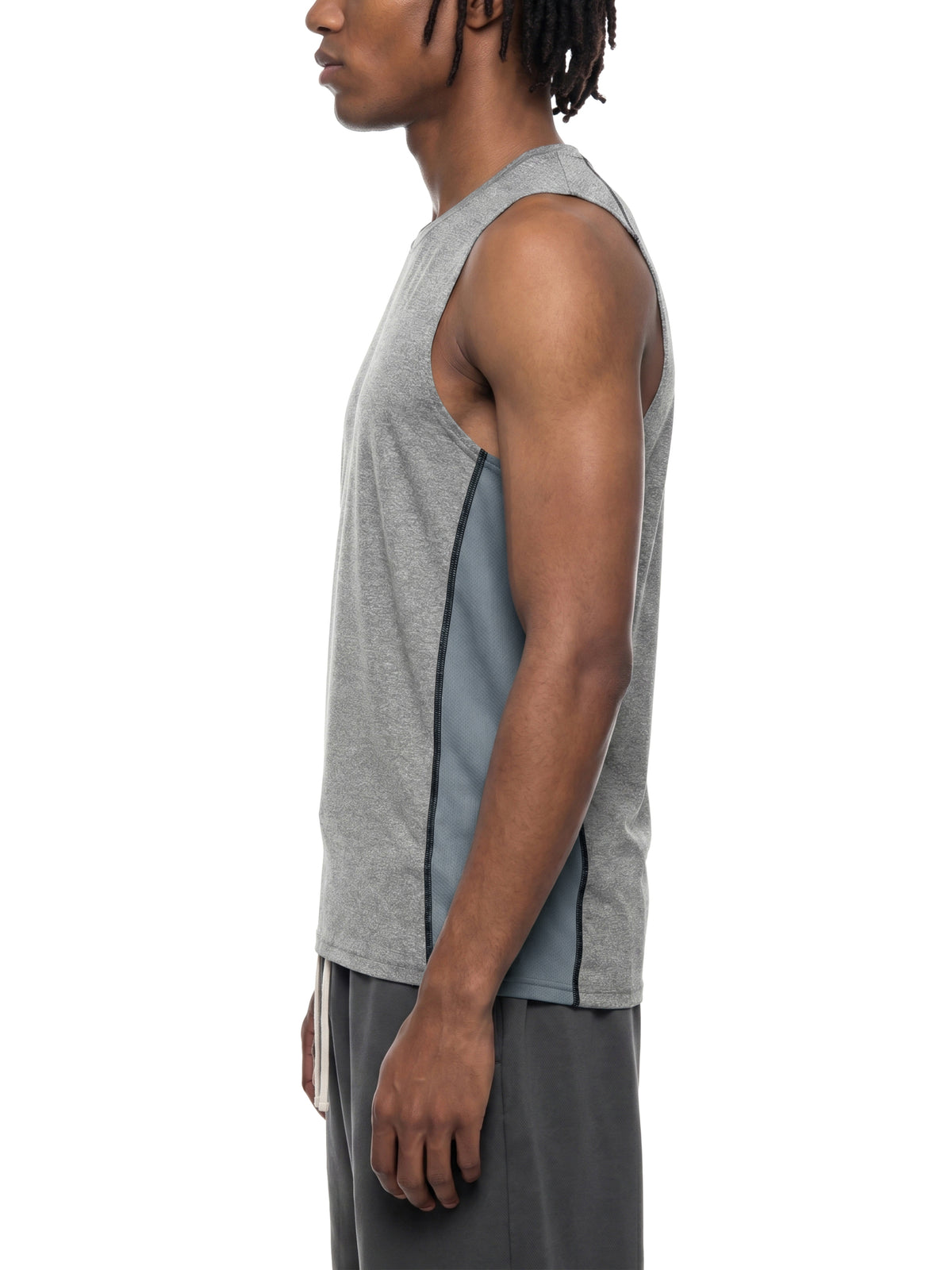 Men's Slim Fit Topstitch Tank Top – Premium Athletic Sleeveless Shirt