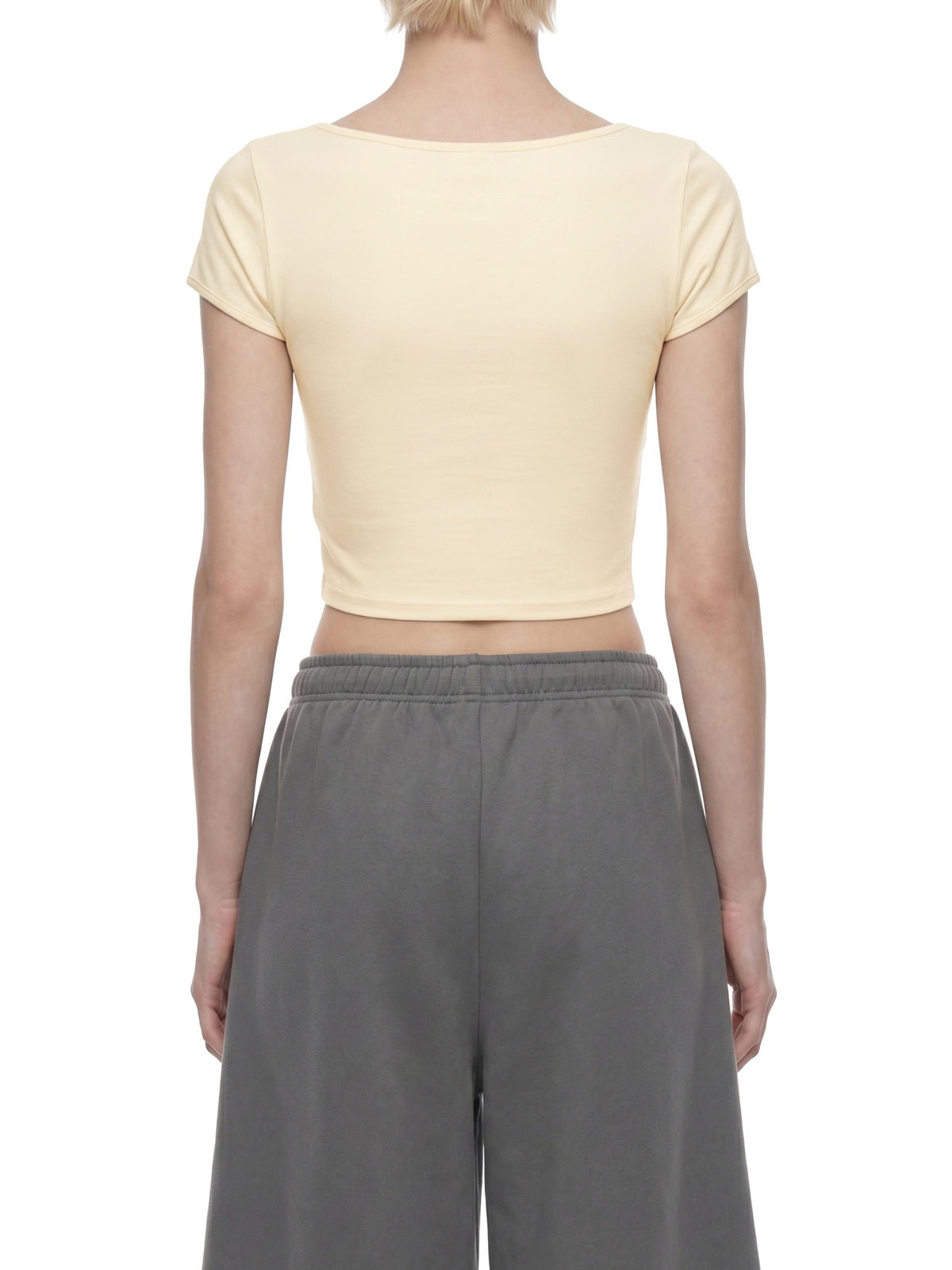 Women's Slim Cap Sleeve Crop T-Shirt – Fitted Everyday Essential Top
