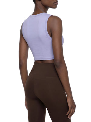 Women's Tight Crew Neck Crop Tank Top – Slim Fit Essential Sleeveless Top