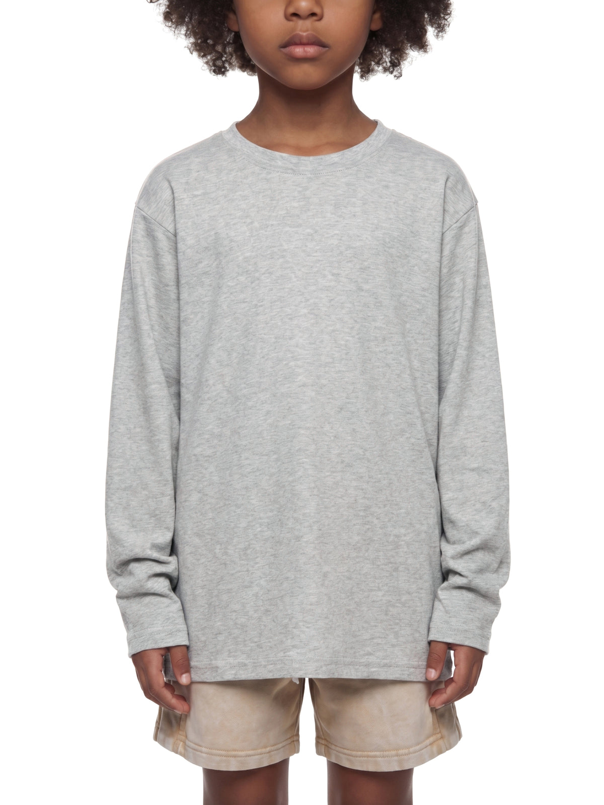 Kids' Drop Shoulder Long Sleeve T-Shirt – Oversized Cotton Casual Tee
