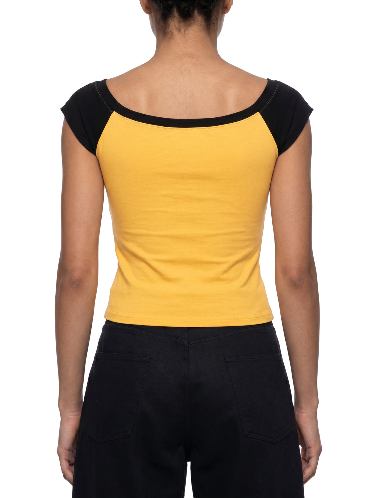 Women's Off-the-Shoulder Crop T-Shirt – Slim Fit Casual Fashion Top