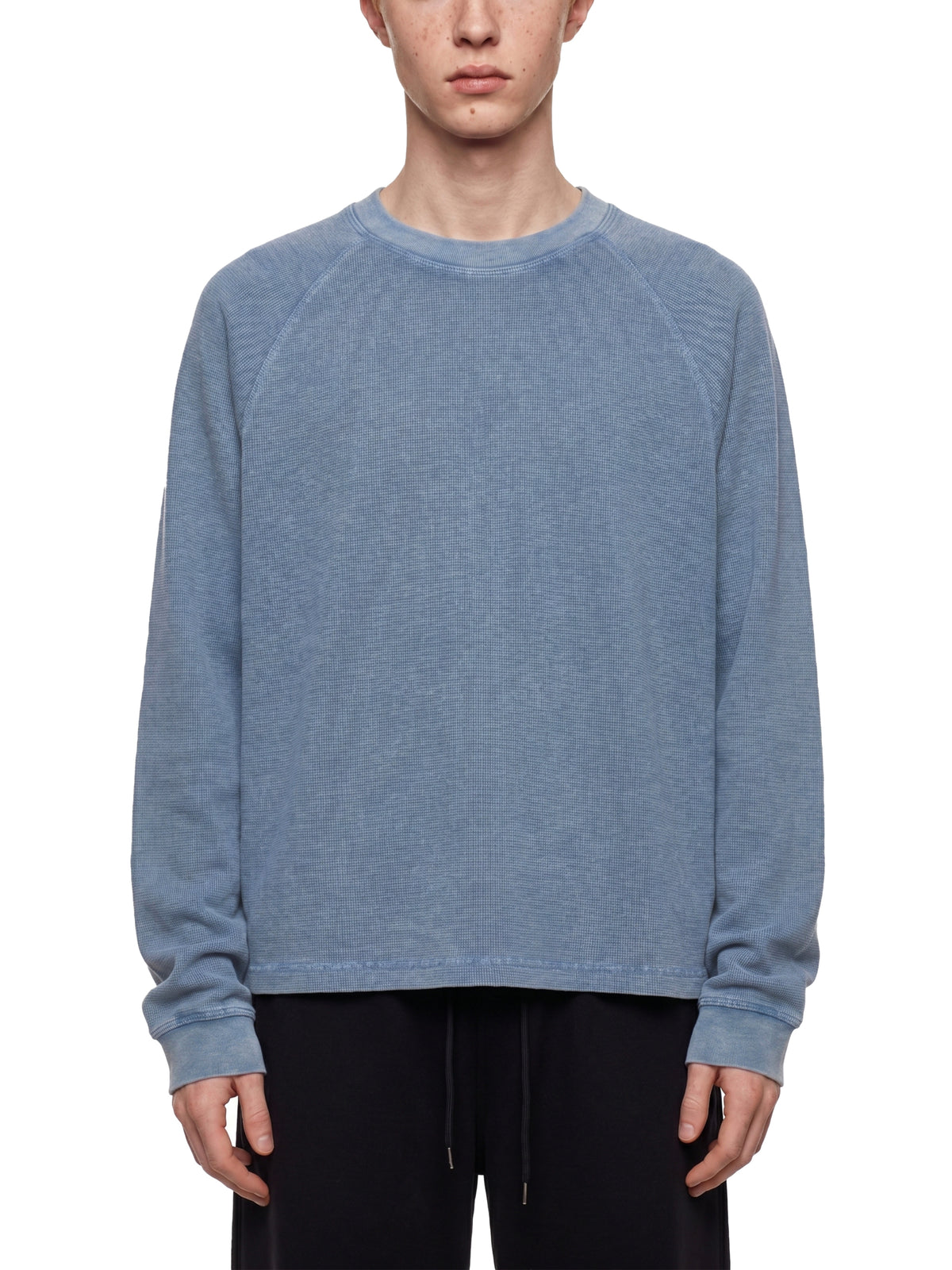 Unisex Vintage Wash Boxy Waffle T-Shirt – Oversized Textured Streetwear Tee
