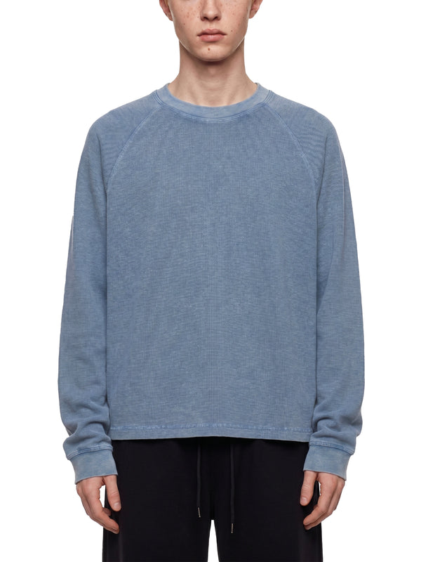 Unisex Vintage Wash Boxy Waffle T-Shirt – Oversized Textured Streetwear Tee