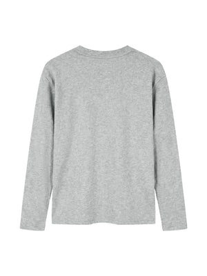 Kids' Drop Shoulder Long Sleeve T-Shirt – Oversized Cotton Casual Tee
