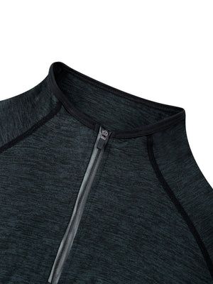 Men's Quarter-Zip Raglan Training T-Shirt – Lightweight Performance Athletic Top