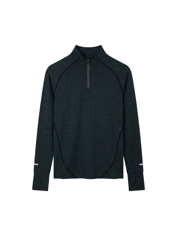 Men's Quarter-Zip Raglan Training T-Shirt – Lightweight Performance Athletic Top