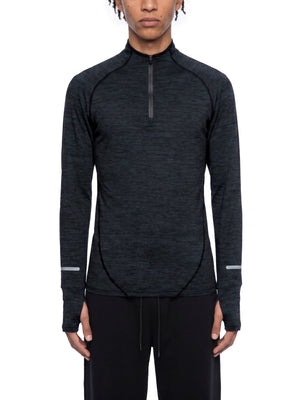 Men's Quarter-Zip Raglan Training T-Shirt – Lightweight Performance Athletic Top