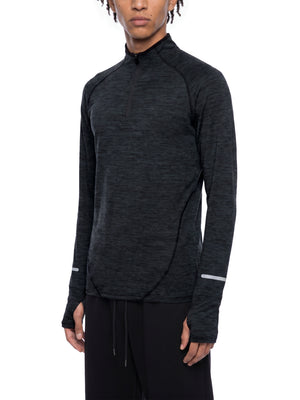 Men's Quarter-Zip Raglan Training T-Shirt – Lightweight Performance Athletic Top