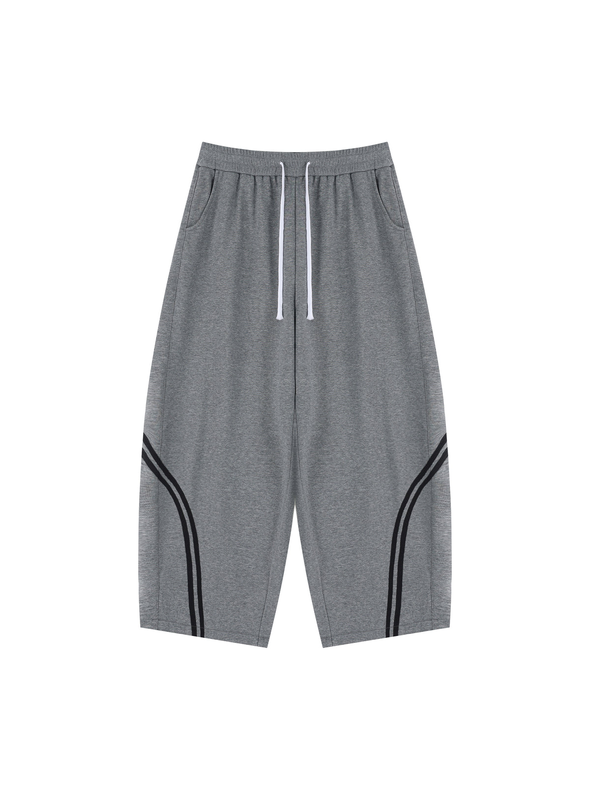 Unisex Wide Leg Piping Sweatpants – Oversized Relaxed Fit Streetwear Joggers