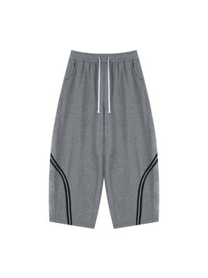 Unisex Wide Leg Piping Sweatpants – Oversized Relaxed Fit Streetwear Joggers
