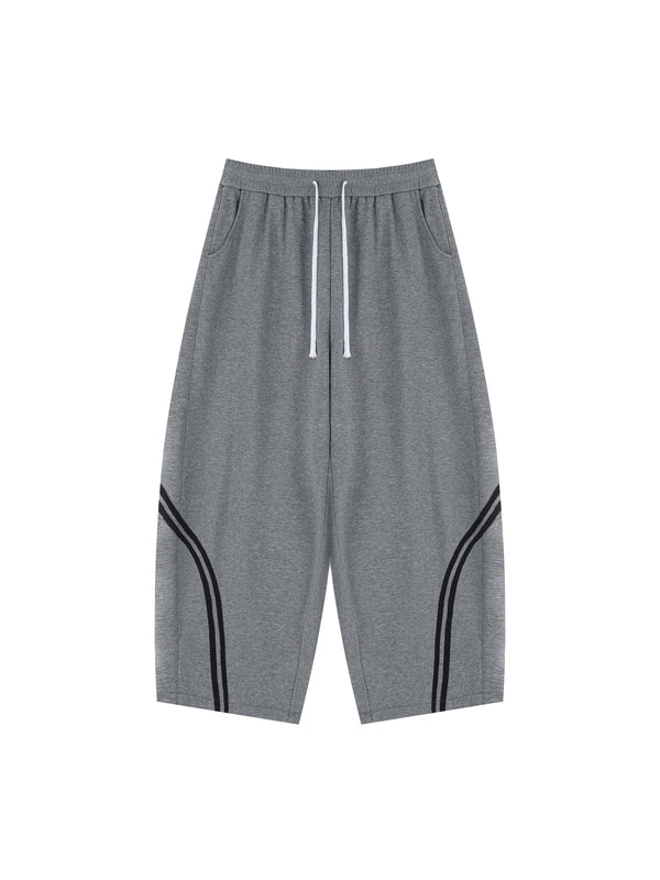 Unisex Wide Leg Piping Sweatpants – Oversized Relaxed Fit Streetwear Joggers