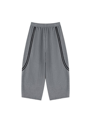 Unisex Wide Leg Piping Sweatpants – Oversized Relaxed Fit Streetwear Joggers