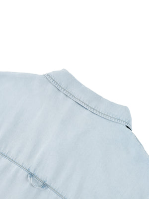 Unisex Vintage Wash Lyocell Drop Shoulder Shirt – Oversized Premium Button-Up