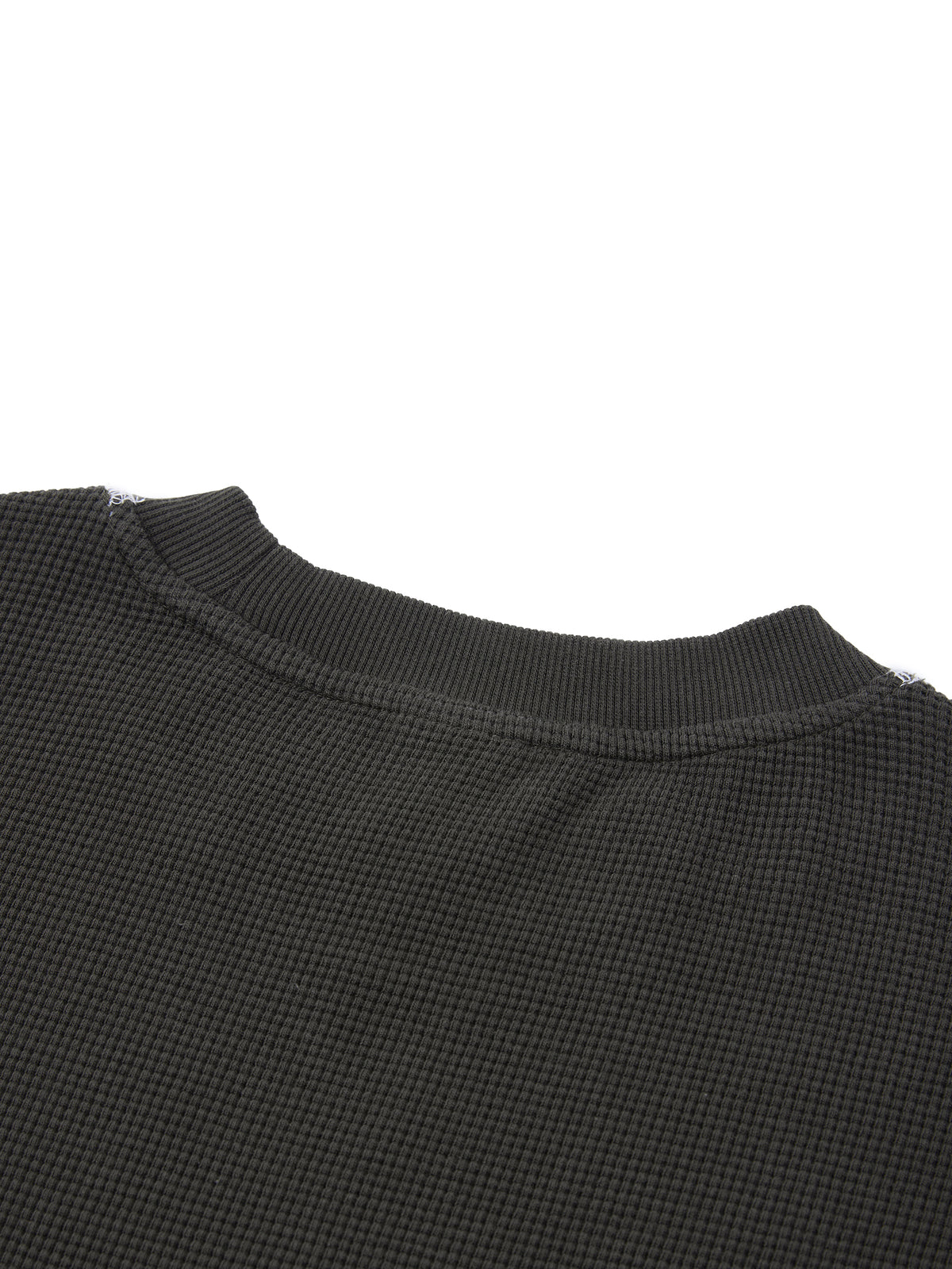 Unisex Vintage Sunfade Waffle Knit Boxy T-Shirt – Oversized Streetwear Tee