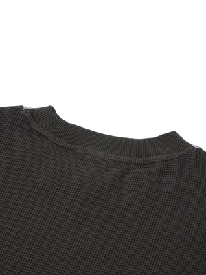 Unisex Vintage Sunfade Waffle Knit Boxy T-Shirt – Oversized Streetwear Tee