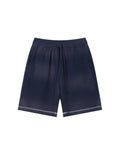 Unisex Vintage Sunfade Waffle Raw Hem Shorts – Oversized Streetwear Lounge Shorts