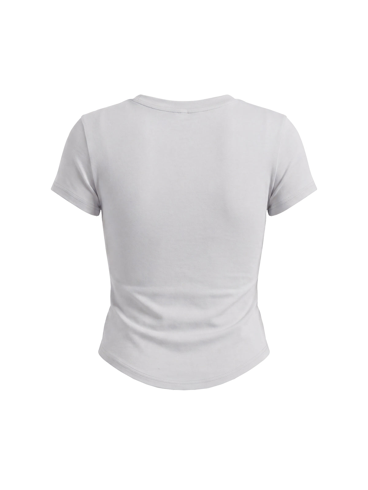 Women's Paneled Crop T-Shirt – Slim Fit Casual Streetwear Tee