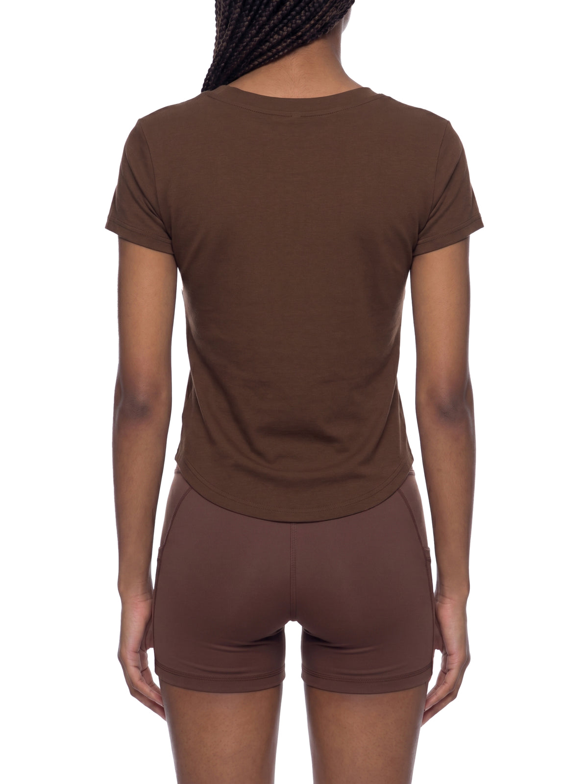 Women's Paneled Crop T-Shirt – Slim Fit Casual Streetwear Tee