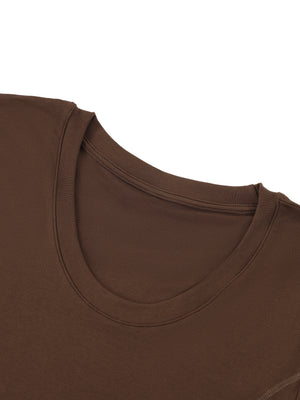 Women's Paneled Crop T-Shirt – Slim Fit Casual Streetwear Tee