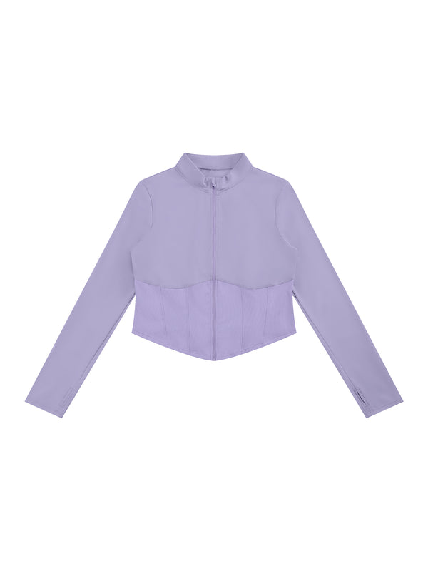 Women's Slim Fit Full-Zip Performance Jacket – Activewear Yoga Jacket