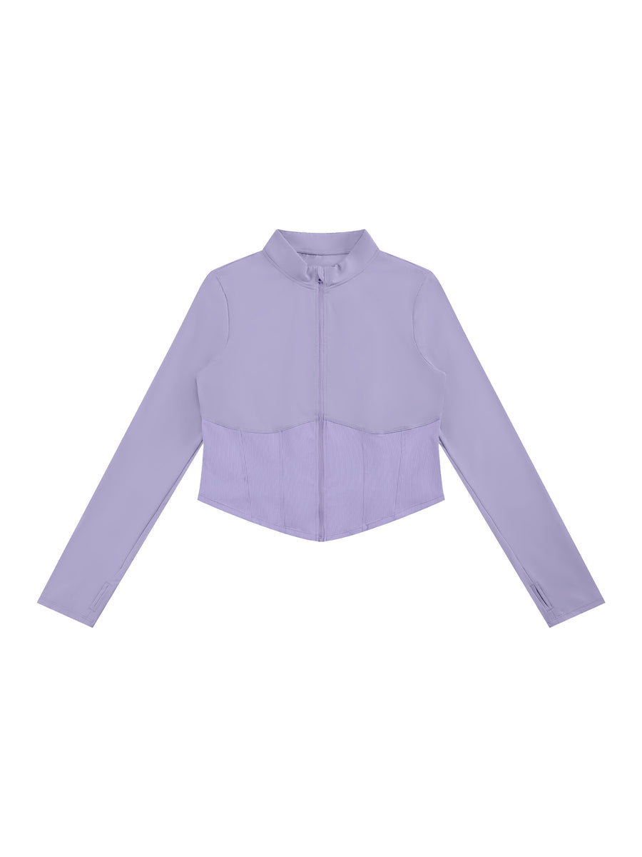 Women's Slim Fit Full-Zip Performance Jacket – Activewear Yoga Jacket