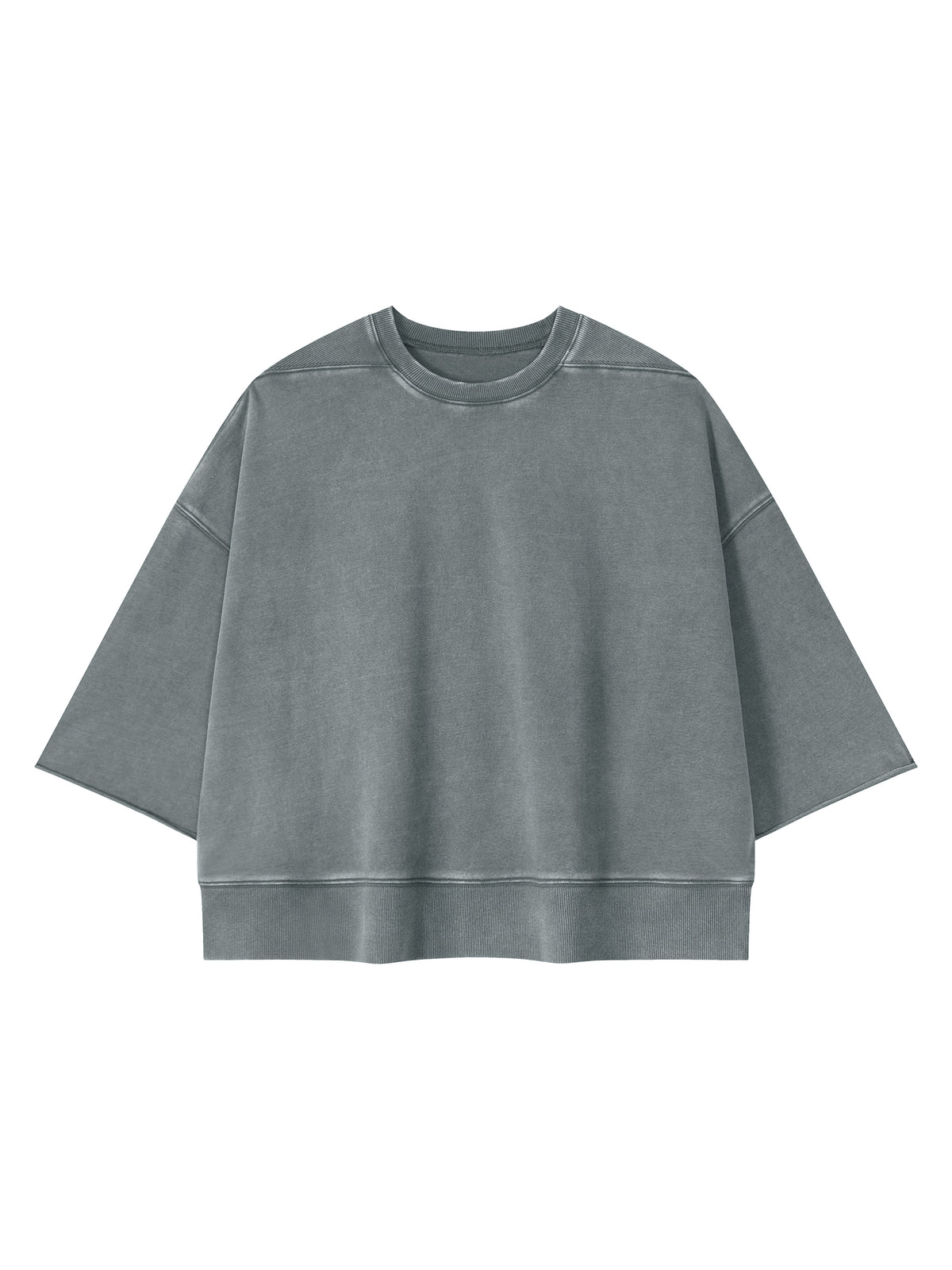 Unisex Mineral Wash Boxy Raw Edge T-Shirt – Premium Oversized Streetwear Tee