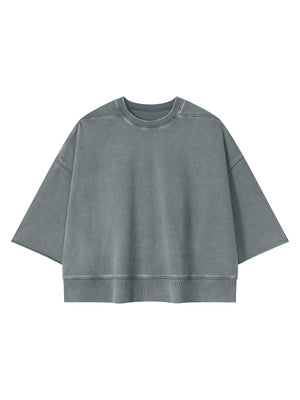 Unisex Mineral Wash Boxy Raw Edge T-Shirt – Premium Oversized Streetwear Tee