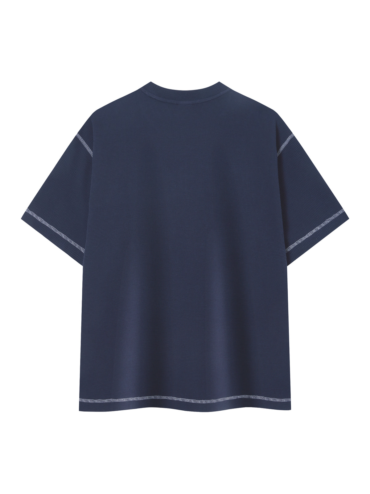 Unisex Vintage Sunfade Waffle Knit Boxy T-Shirt – Oversized Streetwear Tee