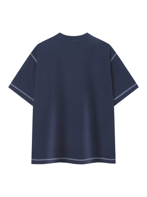 Unisex Vintage Sunfade Waffle Knit Boxy T-Shirt – Oversized Streetwear Tee