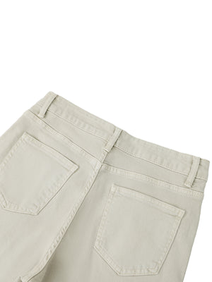 Women's Vintage Wash Flared Leg Jeans – High-Waisted Stretch Denim Pants