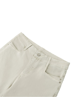Women's Vintage Wash Flared Leg Jeans – High-Waisted Stretch Denim Pants